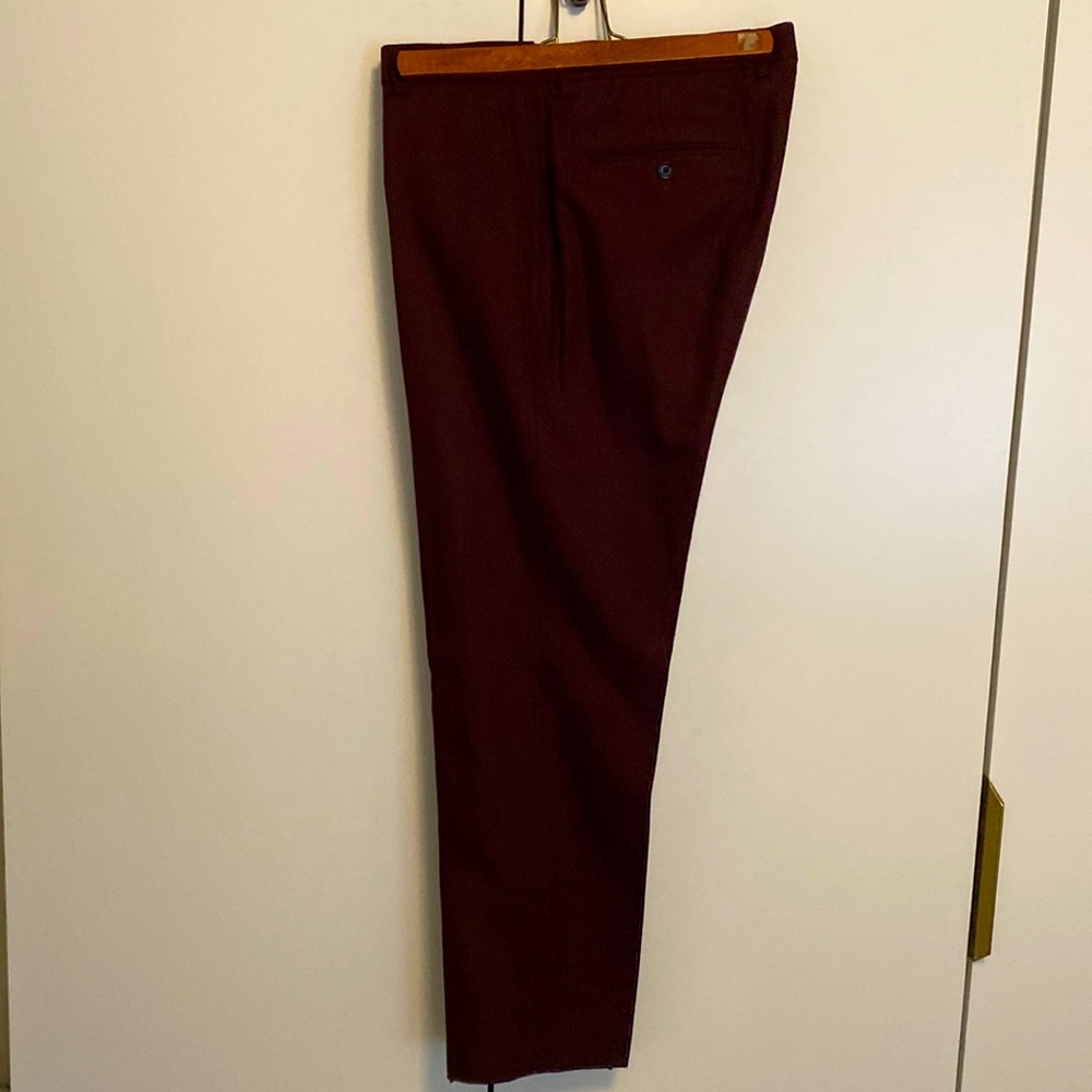 J Crew Slim Fit Ludlow Pants in Burgundy 34”x30”